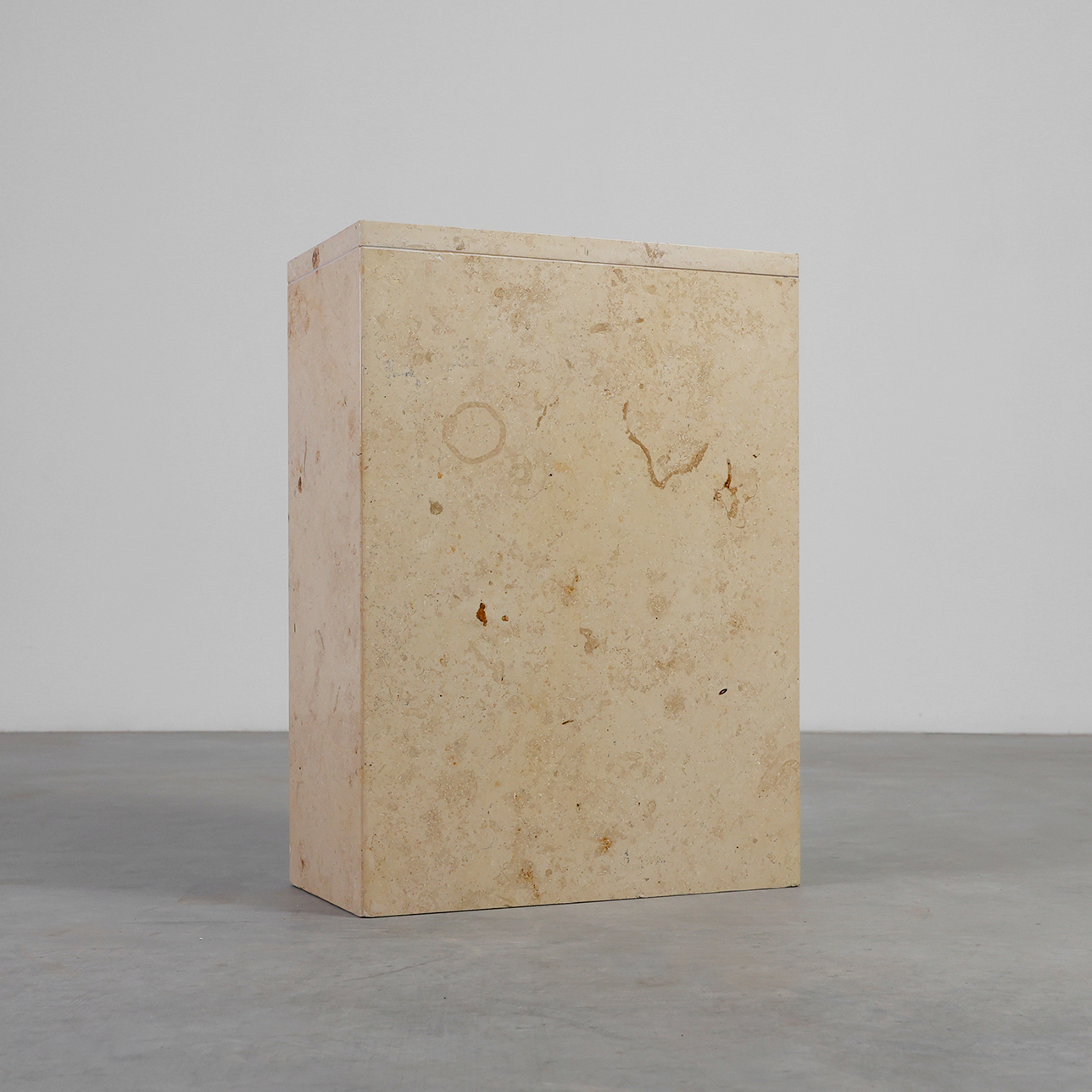 Mid-Century Italian Travertine Console, 1980s-img